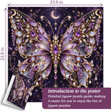 Galaxy Amethyst Butterfly Jigsaw Puzzle 1000 Pieces