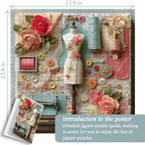 Puzzle Atelier di cucito floreale 1000 pezzi