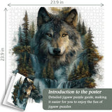 Wolf at the Waterfall Jigsaw Puzzle 1000 Pieces