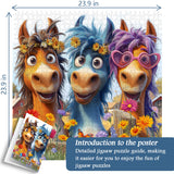 Puzzle Troupeau de chevaux joyeux 1000 pièces