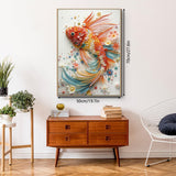 Puzzle en bois de poissons Koi fleuris, 1000 pièces