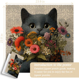 Flower Cat Jigsaw Puzzle 1000 Pieces