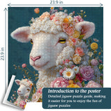Flower Sheep Jigsaw Puzzle 1000 Piece