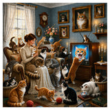 Retro Katzenhaus Puzzle 1000 Teile