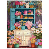 Puzzle ritmico con armadietto floreale, 1000 pezzi