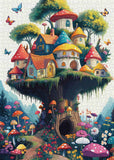 Fantasy Mushroom House Jigsaw Puzzle 1000 Pieces