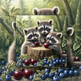 Raccoons Berry Time Jigsaw Puzzle 1000 Piece