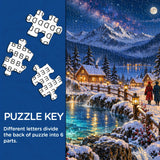 Winter Hot Spring Village Puzzle 1000 pièces