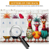 Crazy Colorful Chickens Jigsaw Puzzle 1000 Pieces