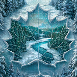 Winter Leaf River Jigsaw Puzzle 1000 Piece