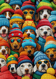 Cute Dog Fashion Hat Jigsaw Puzzle 1000 Pieces