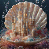 Puzzle en forme de coquillage dans un monde fantastique 1000 pièces