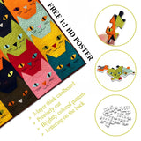Colorful Cat Faces Jigsaw Puzzle 1000 Pieces