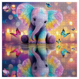Rainbow Elephant Jigsaw Puzzle 1000 Piece
