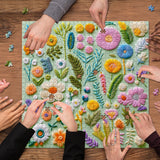 Floral Stitches Jigsaw Puzzle 1000 Pieces