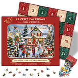 Christmas Snow Scene Advent Calendar Jigsaw Puzzle 1000 Pieces