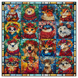 Christmas Animal Wreaths Jigsaw Puzzle 1000 Pieces