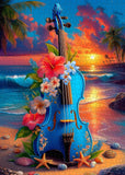 Floral Violin Jigsaw Puzzle 1000 Pieces
