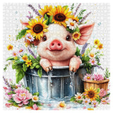 Flower Crown Pig Jigsaw Puzzle 1000 Pieces
