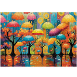 Rompecabezas Bosque de Paraguas Urbanos 1000 Piezas