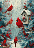 Cardinals in Winter Jigsaw Puzzle 1000 Piece