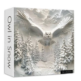 Puzzle Hibou dans la neige 1000 pièces