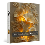 Golden Flower Relief Jigsaw Puzzle 1000 Pieces