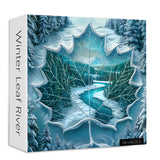 Winter Leaf River Jigsaw Puzzle 1000 Piece