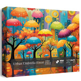 Rompecabezas Bosque de Paraguas Urbanos 1000 Piezas