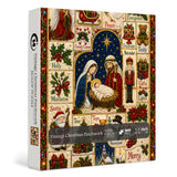 Puzzle vintage patchwork natalizio da 1000 pezzi