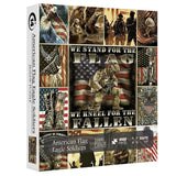 American Flag Eagle Soldier Jigsaw Puzzle 1000 Pieces