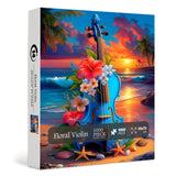 Floral Violin Jigsaw Puzzle 1000 Pieces