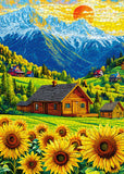 Cottage at Sunset Jigsaw Puzzle 1000 Pieces