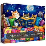 Diligent Cats Jigsaw Puzzle 1000 Pieces