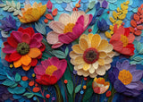 Fabric Blossoms Jigsaw Puzzle 1000 Piece