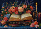 Books and Flowers Jigsaw Puzzle 1000 Pieces