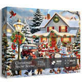 Christmas Snow Scene Jigsaw Puzzle 1000 Pieces