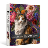 Cat and Flowers Jigsaw Puzzle 1000 Pieces