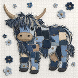 Puzzle di Mucca Highland in Denim Blu 1000 Pezzi