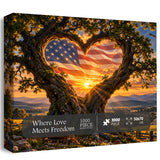 Wo Liebe auf Freiheit trifft Puzzle 1000 Stück