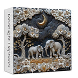 Moonlight Elephants Jigsaw Puzzle 1000 Piece
