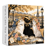 Paris Katzen Tee Zeit Puzzle 1000 Stück