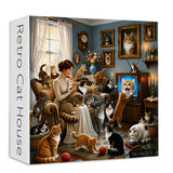 Retro Katzenhaus Puzzle 1000 Teile