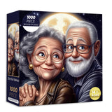 Rompecabezas de abrazo de cabello plateado, 1000 piezas