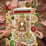 Christmas Stocking Treasures Jigsaw Puzzle 1000 Pieces