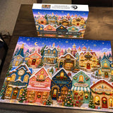 Quilted Christmas Town Jigsaw Puzzle 1000 Pieces