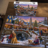 Warm Winter Village Jigsaw Puzzle 1000 Pieces