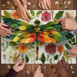 Puzzle libellule sur feuille 1000 pièces