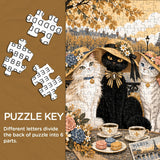 Paris Katzen Tee Zeit Puzzle 1000 Stück