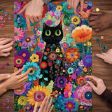Enchanted Cat Blossoms Jigsaw Puzzle 1000 Pieces